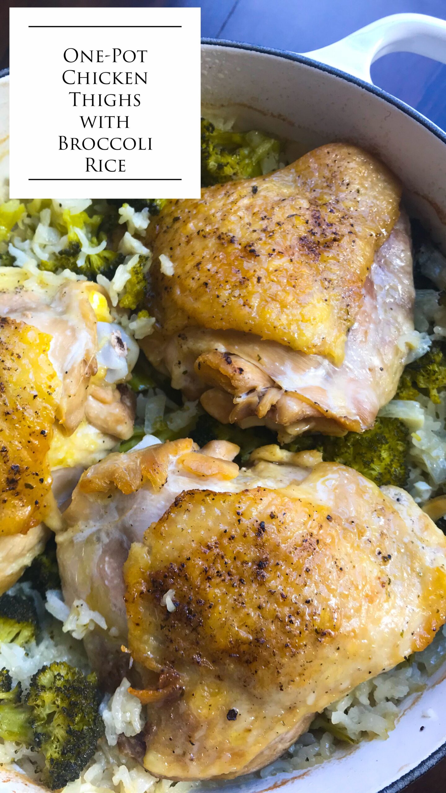 One-Pot Chicken Thighs with Broccoli Rice. A simple one-pot weeknight meal that packs big flavor. A complete dinner on your table with just one dish to clean up. 