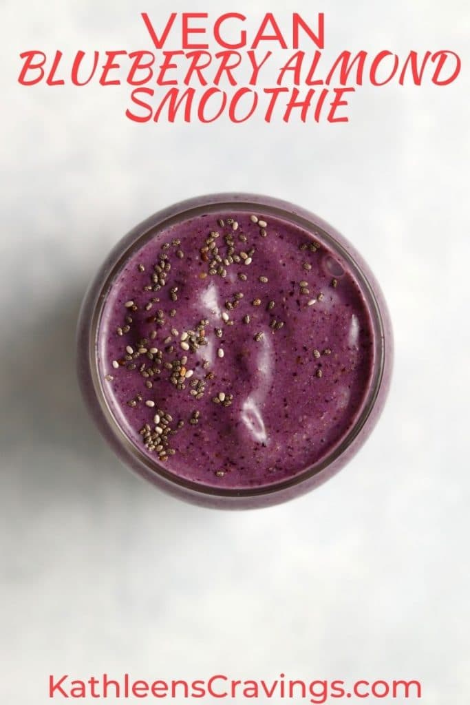 Blueberry Almond Smoothie | Kathleen's Cravings