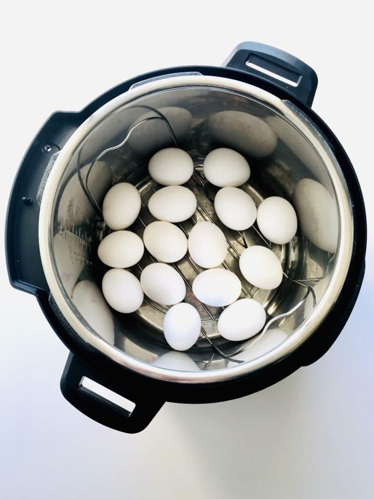 Hard boiled eggs are a staple. From a quick, on-the go breakfast or snack to a key ingredient for deviled eggs, Cobb Salad, egg salad, and more. Instant Pot Hard Boiled eggs are even easier than the stovetop version and are MUCH easier to peel. How to at KathleensCravings.com #InstantPotEggs #EasyPeelEggs #IPHardBoiledEggs