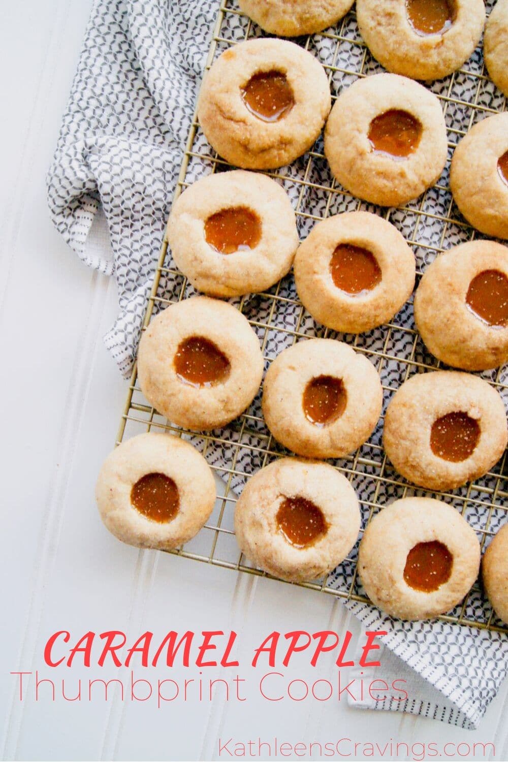 Caramel Apple Thumbprint Cookies