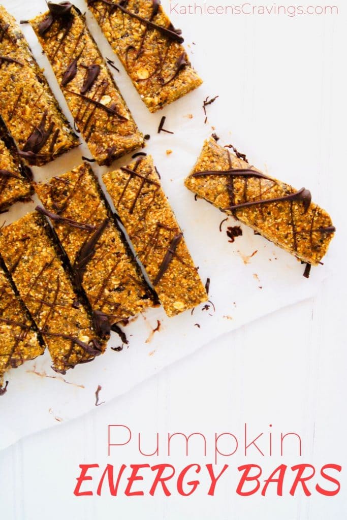 Vegan Pumpkin Energy Bars with text