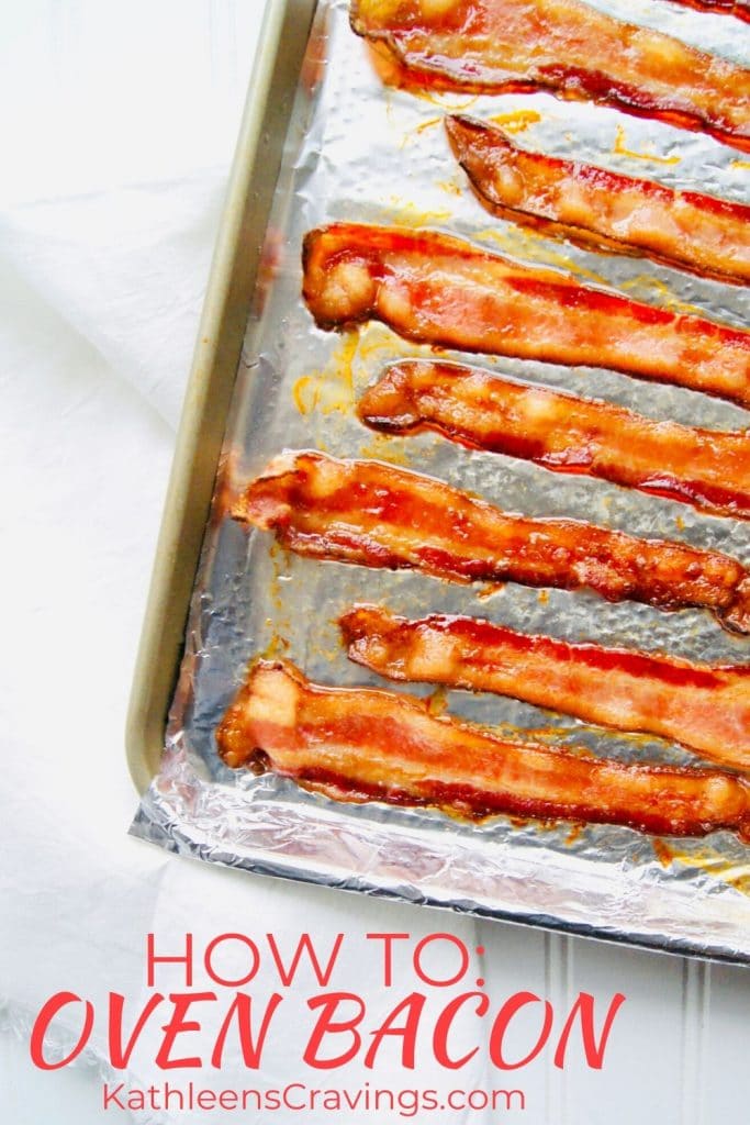 How To Oven Bacon with text