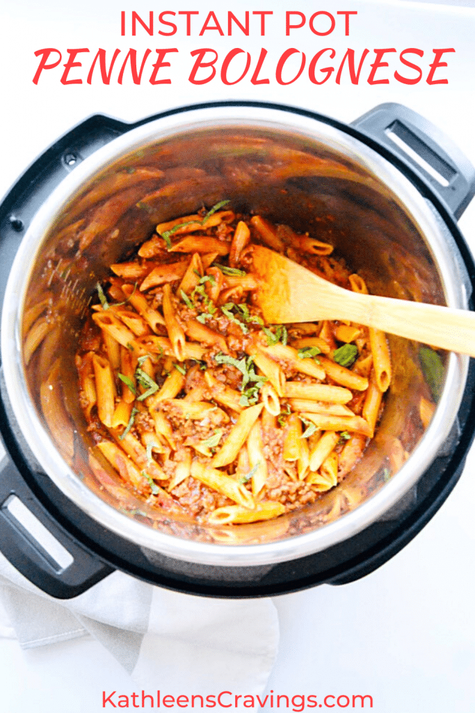 Penne Bolognese pasta in an instant pot