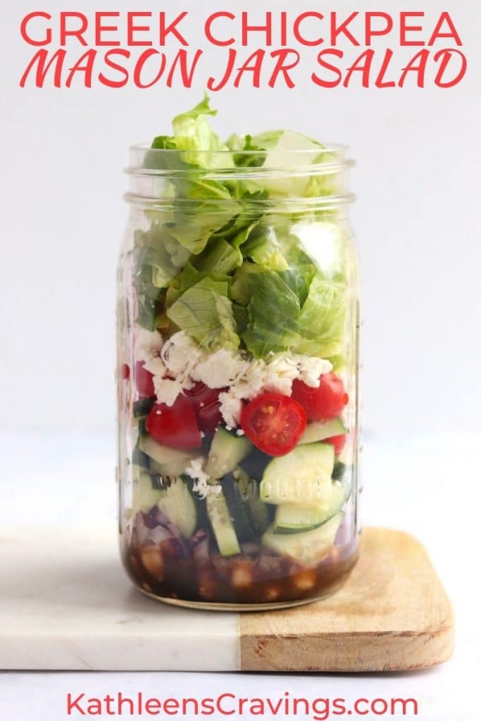 Greek Salad In A Jar Recipe - Vegan Meal Prep Sunday