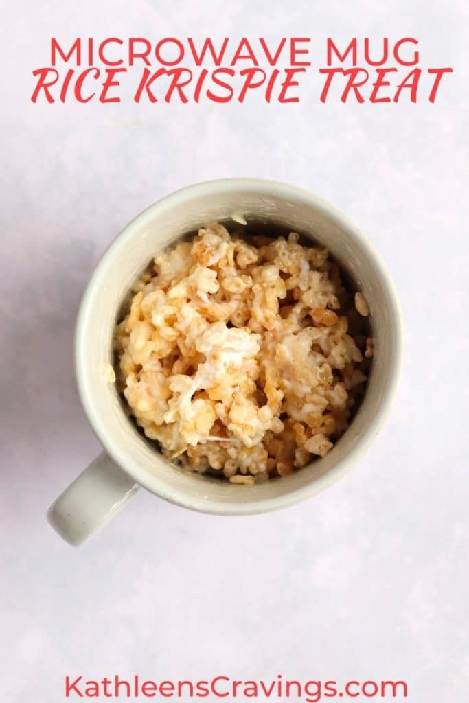 Microwave Rice Krispie treat made in a mug