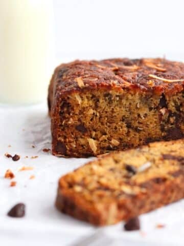 moist banana bread with chocolate chips