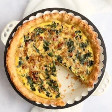 Caramelized Onion and Pancetta Quiche | Kathleen's Cravings