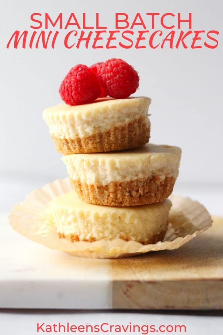 Small Batch Mini Cheesecakes | Kathleen's Cravings