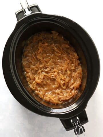 Caramelized onions in crockpot
