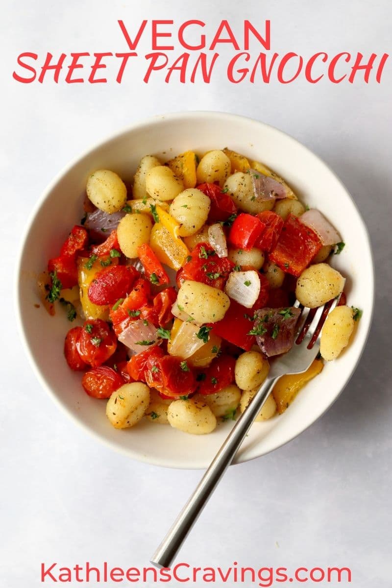 roasted veggies and gnocchi in a bowl