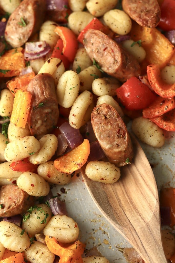 sheet pan meal with gnocchi and veggies