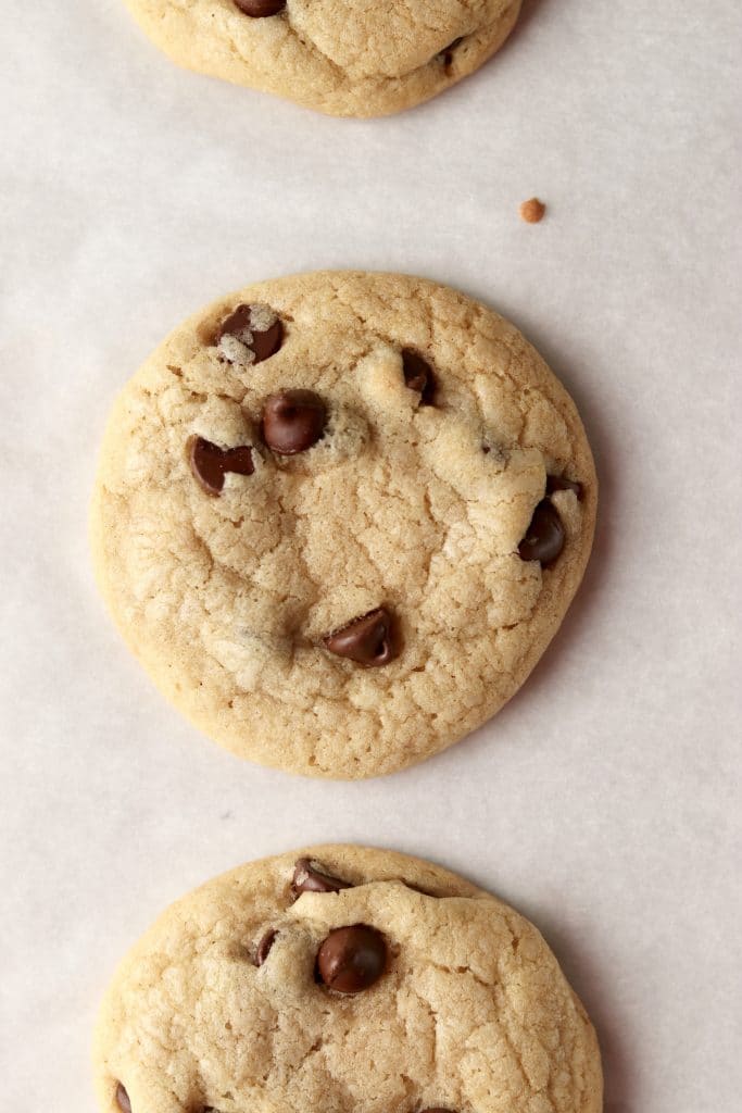 baked chocolate chip cookies
