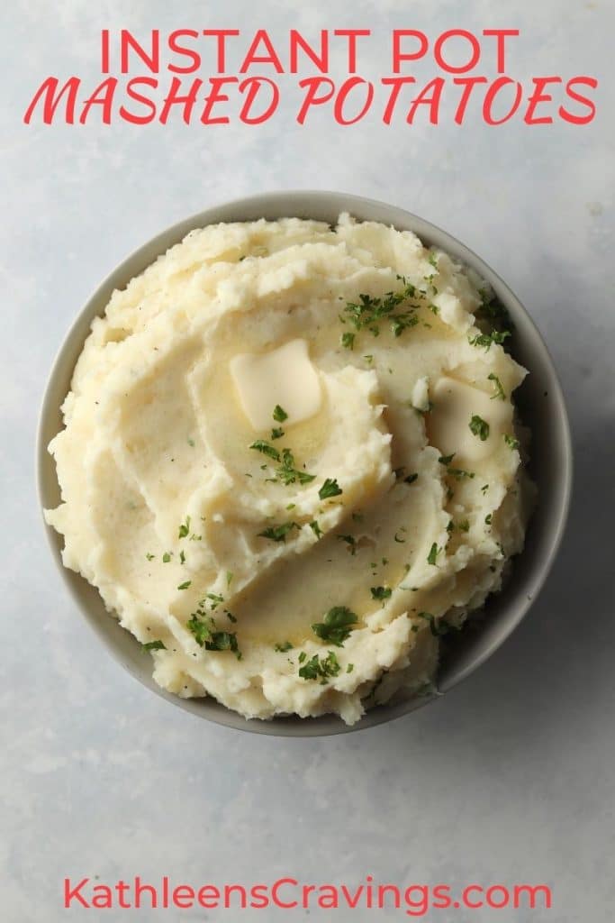 mashed potatoes with butter and herbs