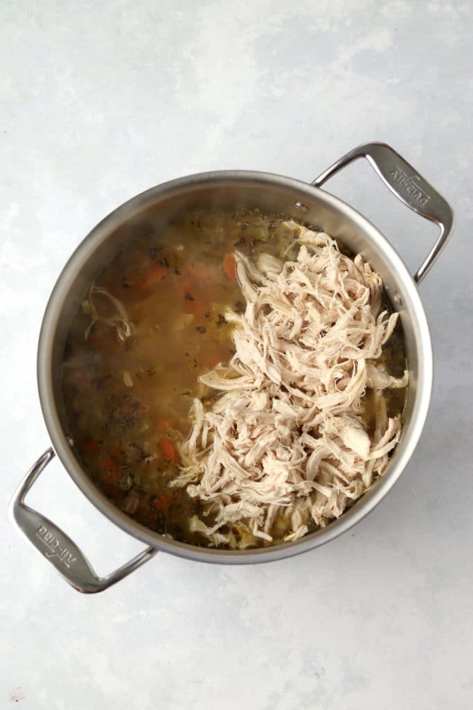 Soup with leftover turkey