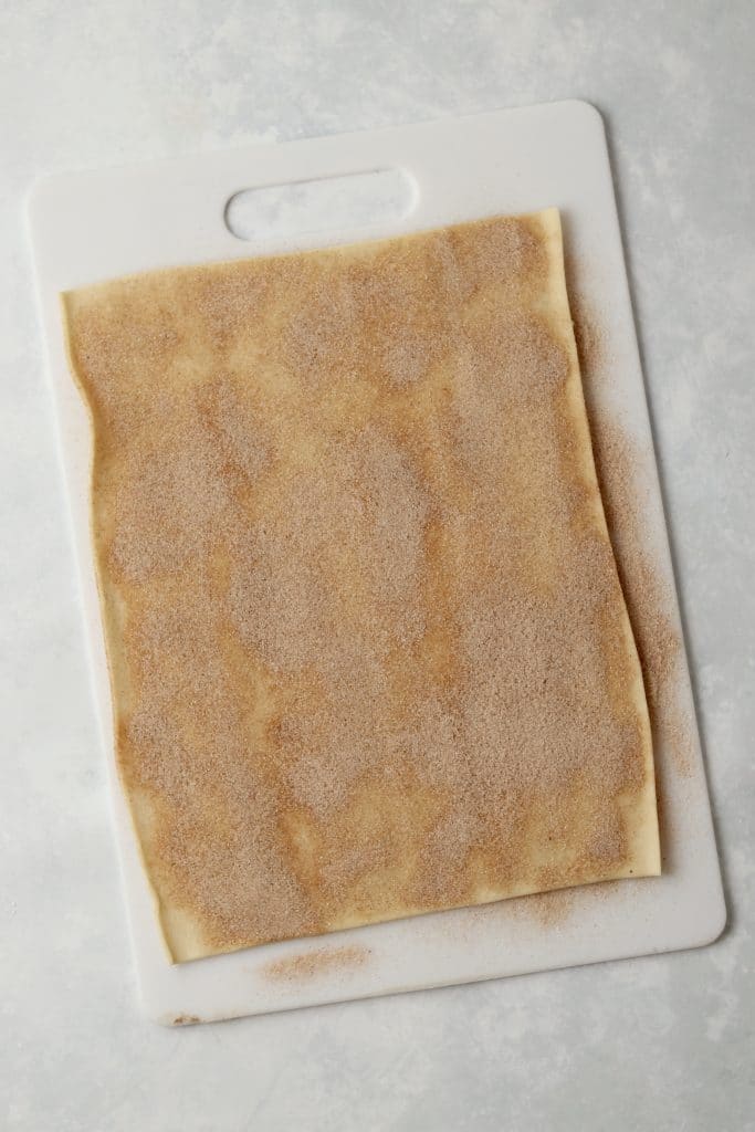 puff pastry with cinnamon sugar