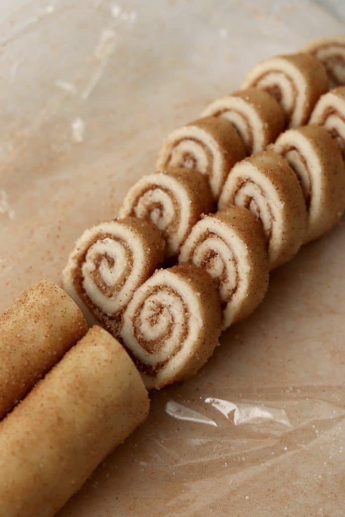 sliced palmier cookies unbaked