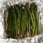 grilled asparagus in foil packet