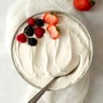 cream cheese fruit dip with berries