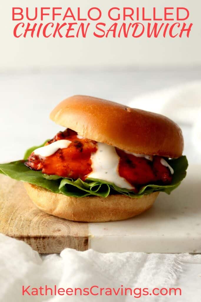 grilled buffalo chicken sandwich with ranch