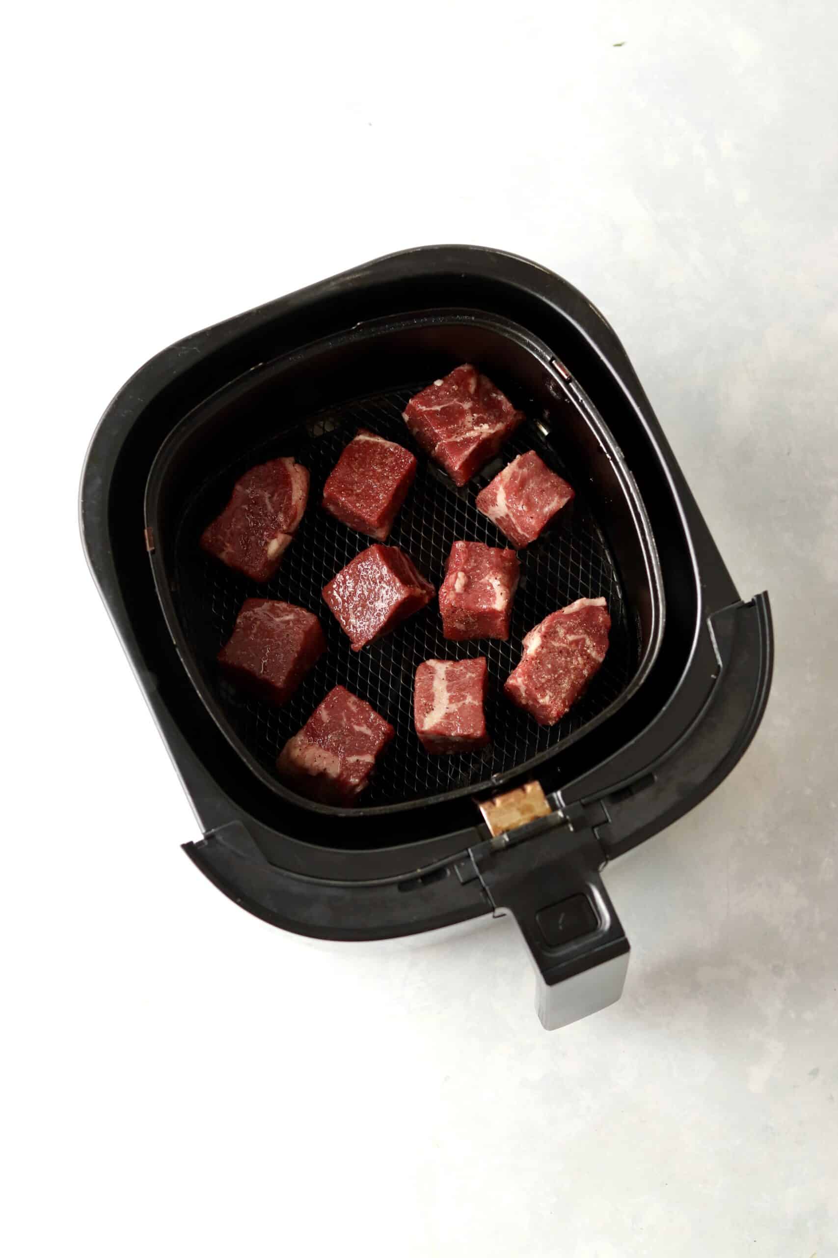 raw steak tips in air fryer