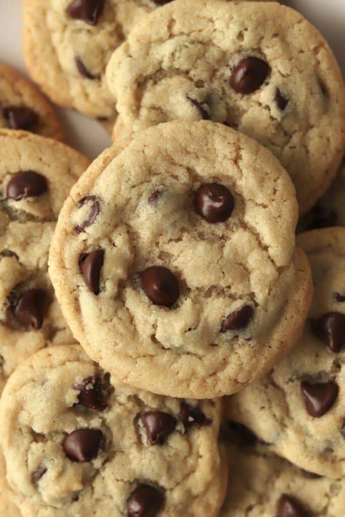 close up of chocolate chip cookie