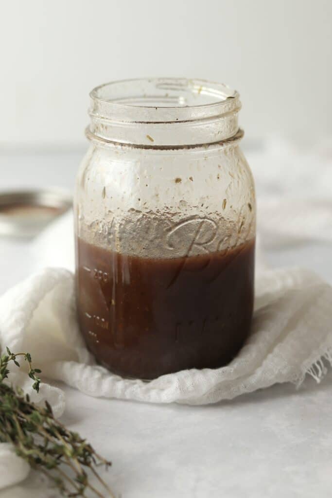 maple balsamic salad dressing with rosemary and thyme