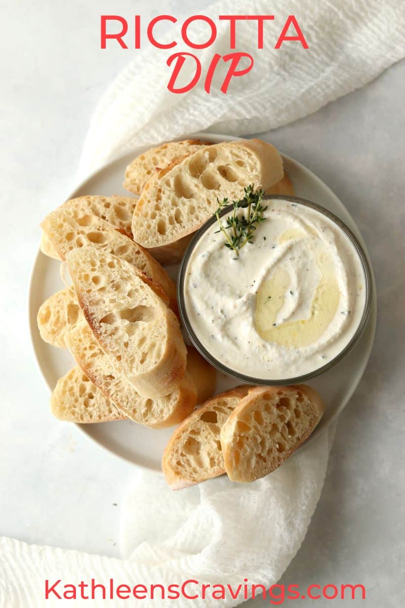 whipped ricotta dip with bread