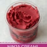 Mixed Berry Sorbet in Ninja Creami pint.