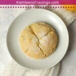 Single serve lemon cookie on a plate.