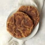 Single serve snickerdoodle cookie with cinnamon sugar.