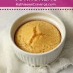 Single serve cornbread on a plate.
