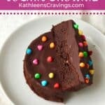 Single serve cosmic brownie with a ganache topping.