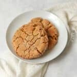 Single Serve Peanut Butter Cookie on a plate.