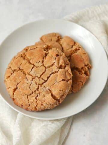 Single Serve Peanut Butter Cookie on a plate.