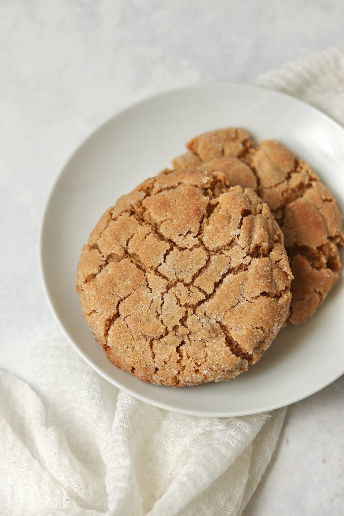 Single serve peanut butter cookie on a a plate.