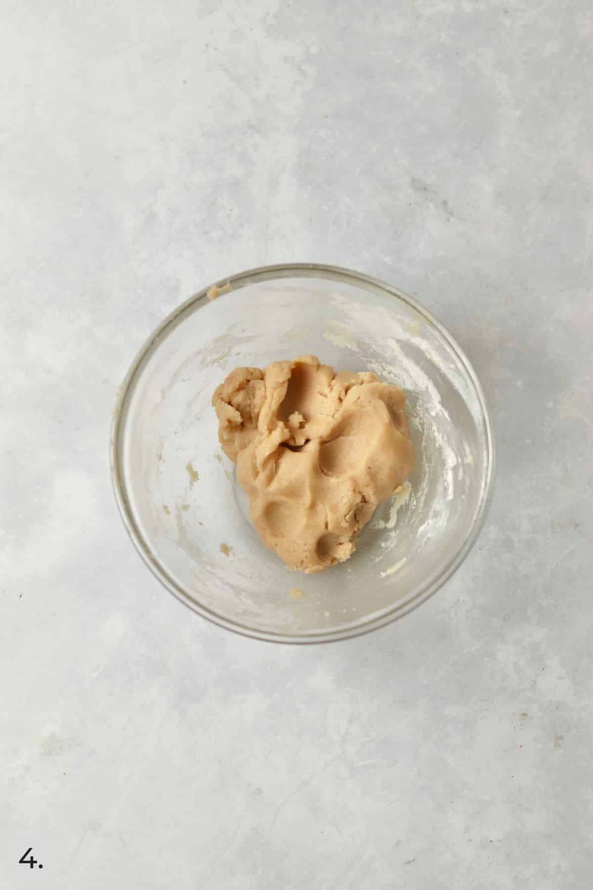 Crumb dough in a small bowl.