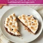 Single serve s'mores bar with mini marshmallows on a small plate.