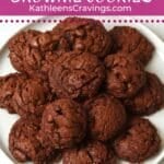 Plate of brownie cookies.