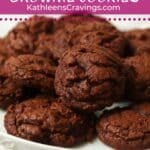 Plate of fudgy brownie cookies.