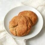 Single serve chai spiced cookie on a plate.