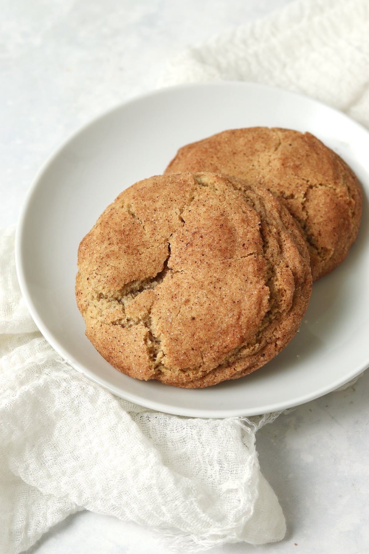 Single serve chai spiced cookie on a plate.