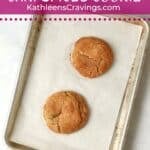 Single serve chai cookies on a baking sheet.