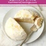 Small batch lemon cake with frosting.
